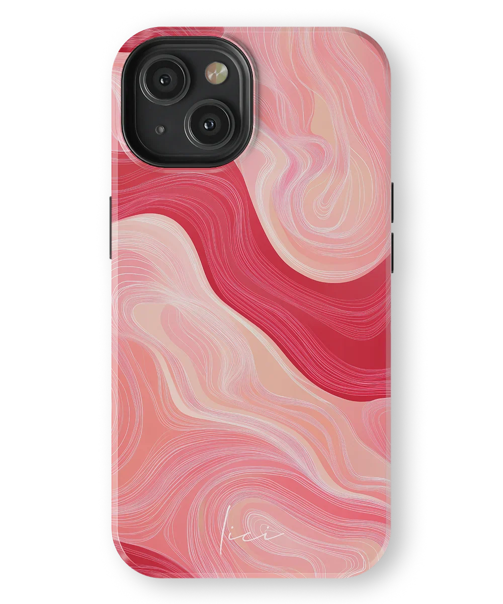 Wavy Rose Lines - iPhone 13