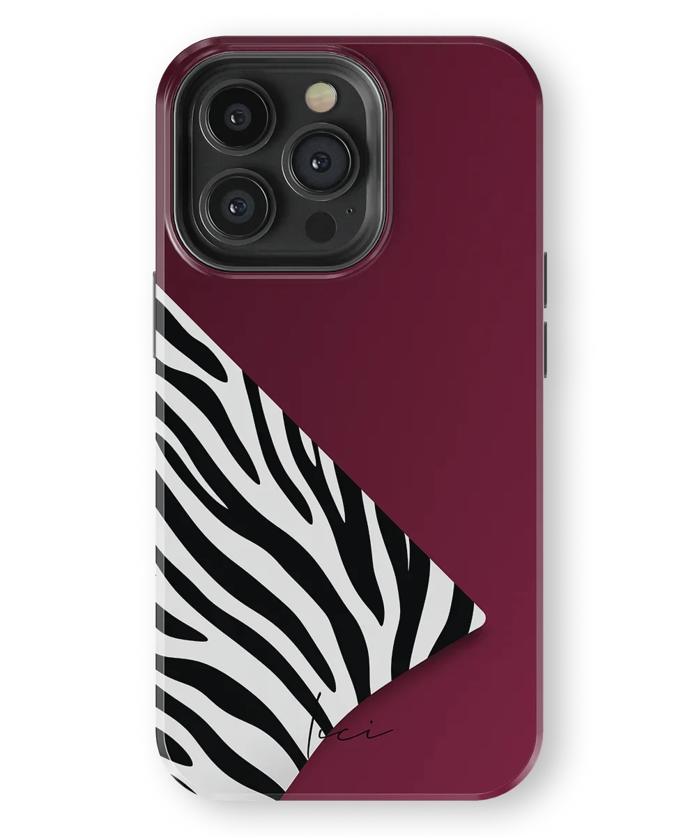 Burgund-Zebra - iPhone 13 Pro