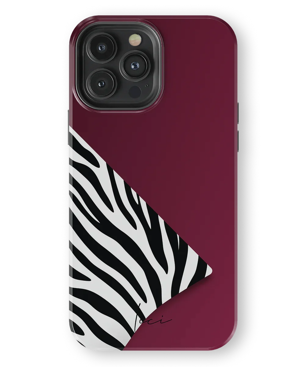 Burgund-Zebra - iPhone 13 Pro Max