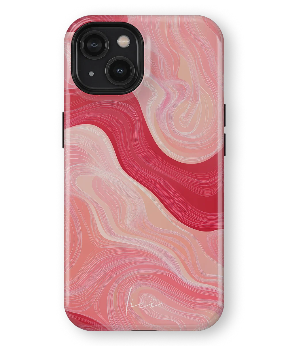 Wavy Rose Lines - iPhone 14