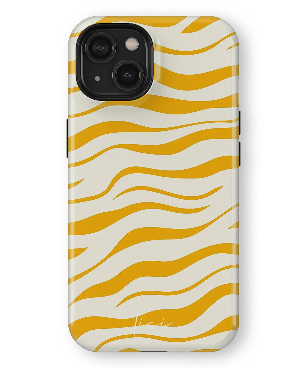 Stylisches gelbes Zebra - iPhone 14