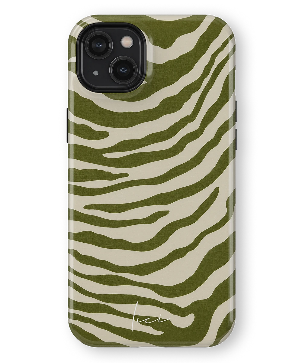 Olive Zebra - iPhone 14 Plus