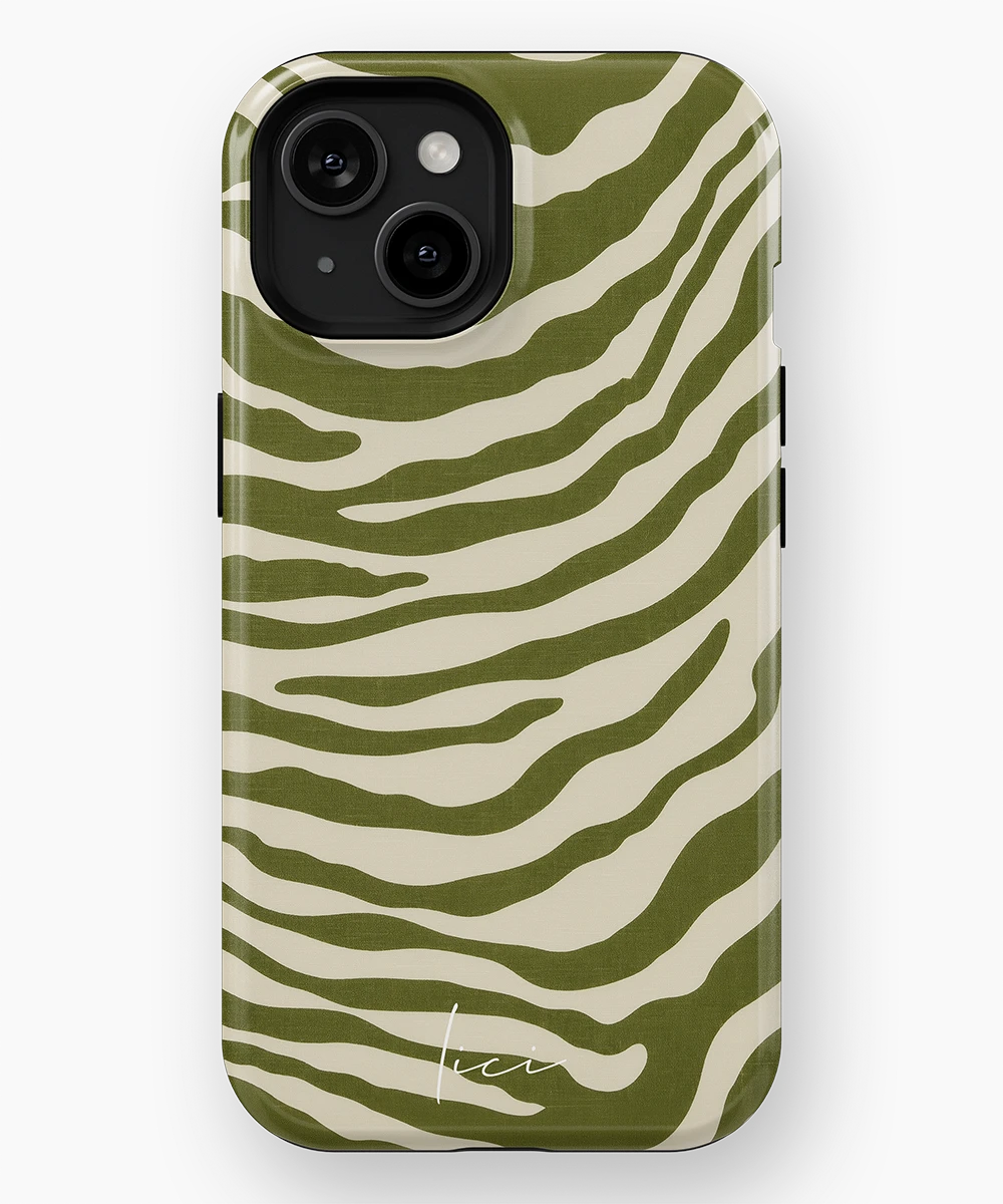 Olive Zebra - iPhone 15