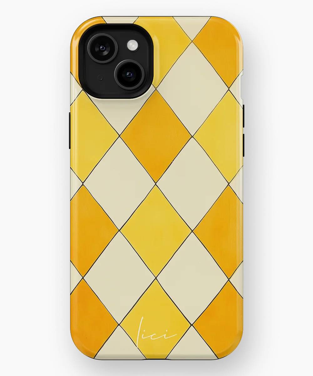 Yellow Rhombus - iPhone 15 Plus