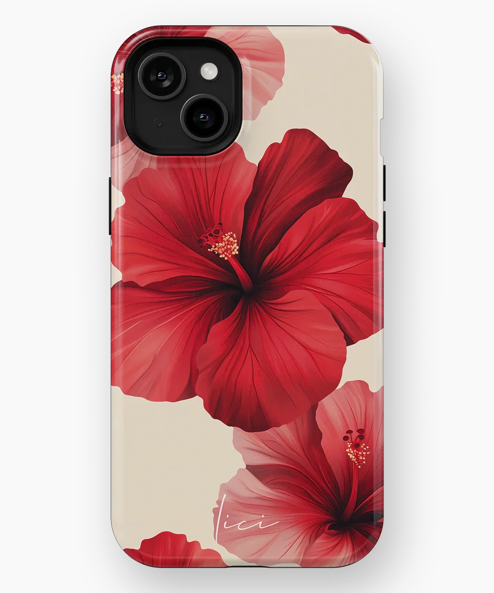 Roter Hibiskus - iPhone 15 Plus