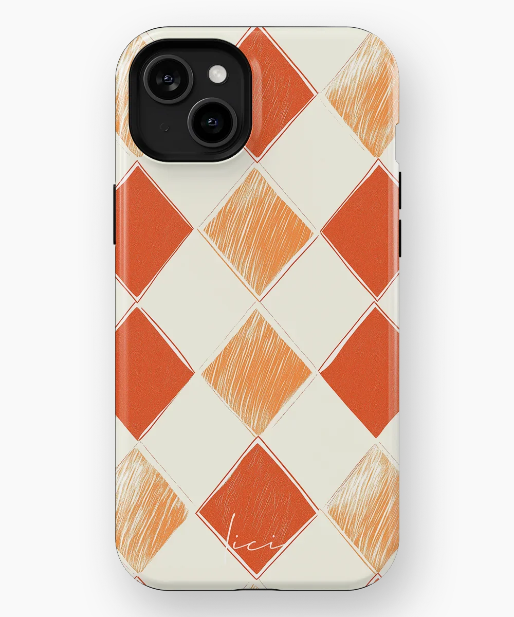 Orange Rhombus - iPhone 15 Plus