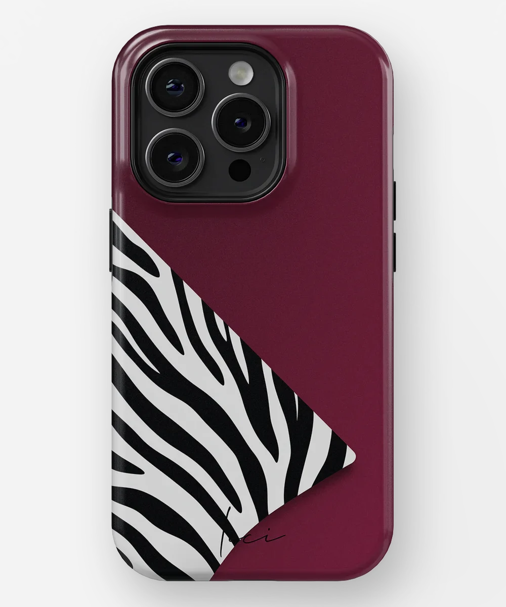 Burgund-Zebra - iPhone 15 Pro