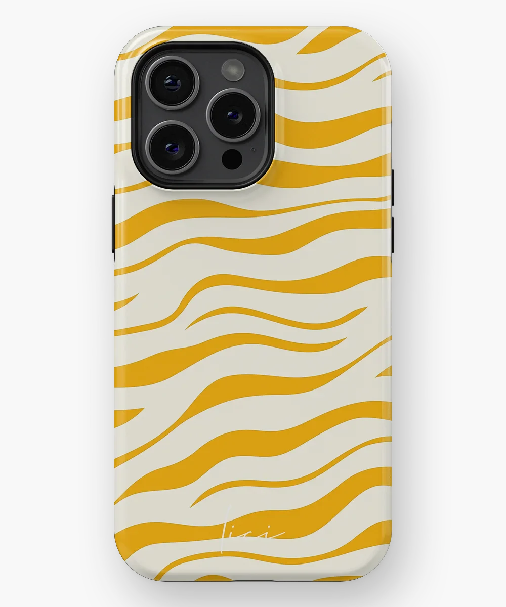 Stylisches gelbes Zebra - iPhone 15 Pro Max