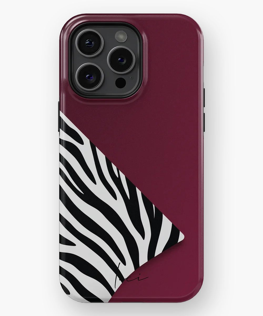 Burgund-Zebra - iPhone 15 Pro Max