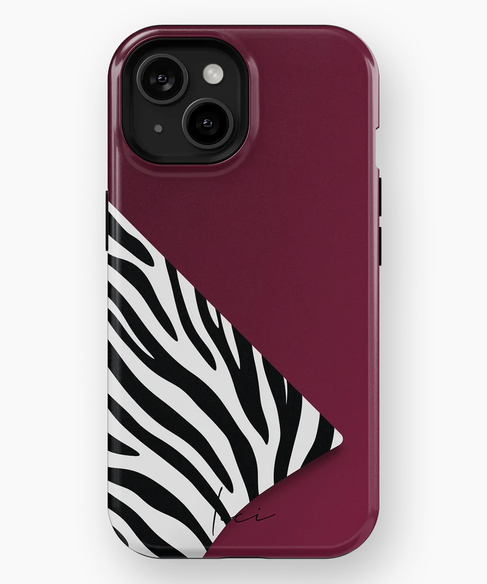 Burgund-Zebra - iPhone 15