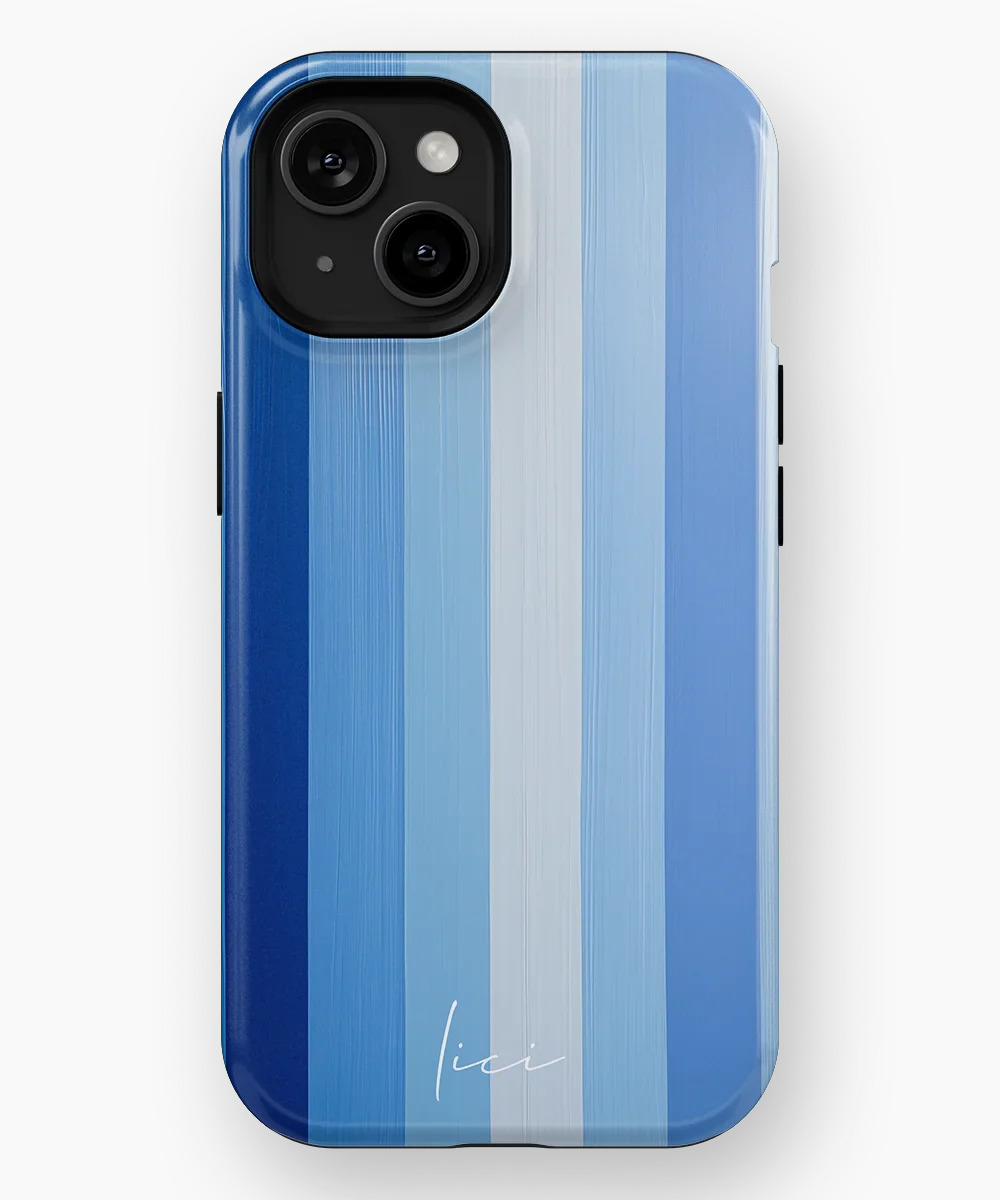 Striped Blue Block - iPhone 15
