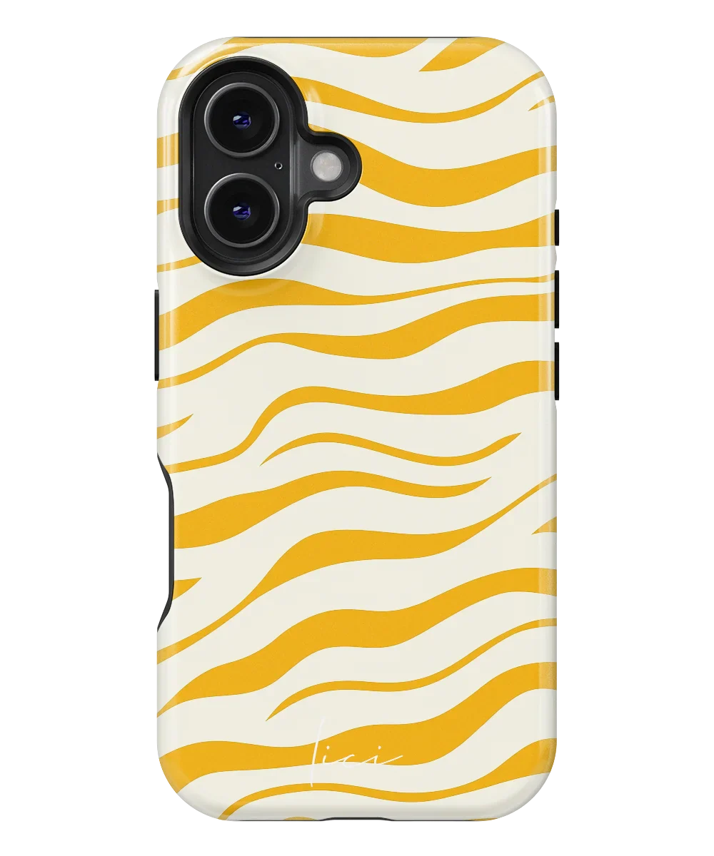 Stylisches gelbes Zebra - iPhone 16