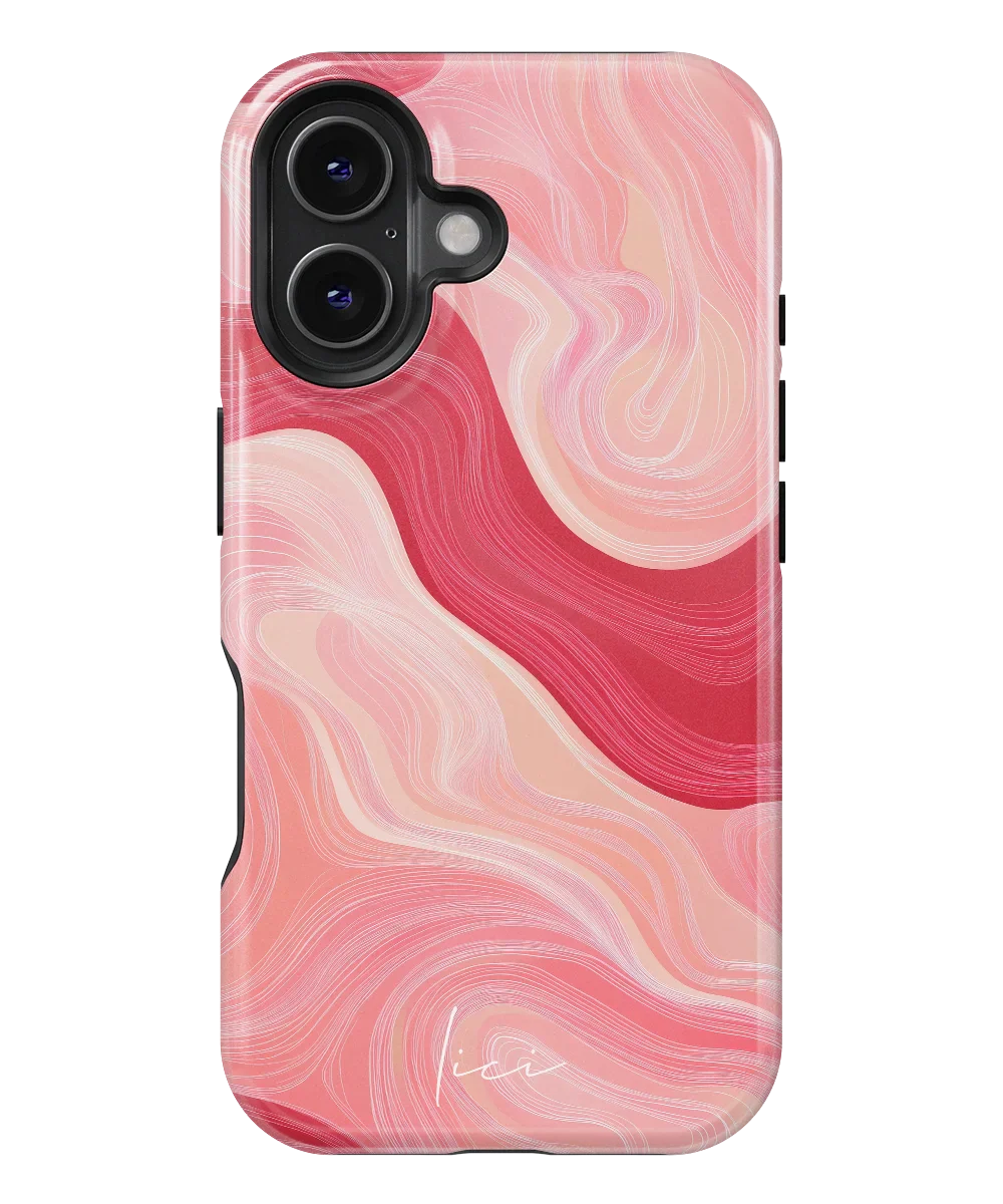 Wavy Rose Lines - iPhone 16