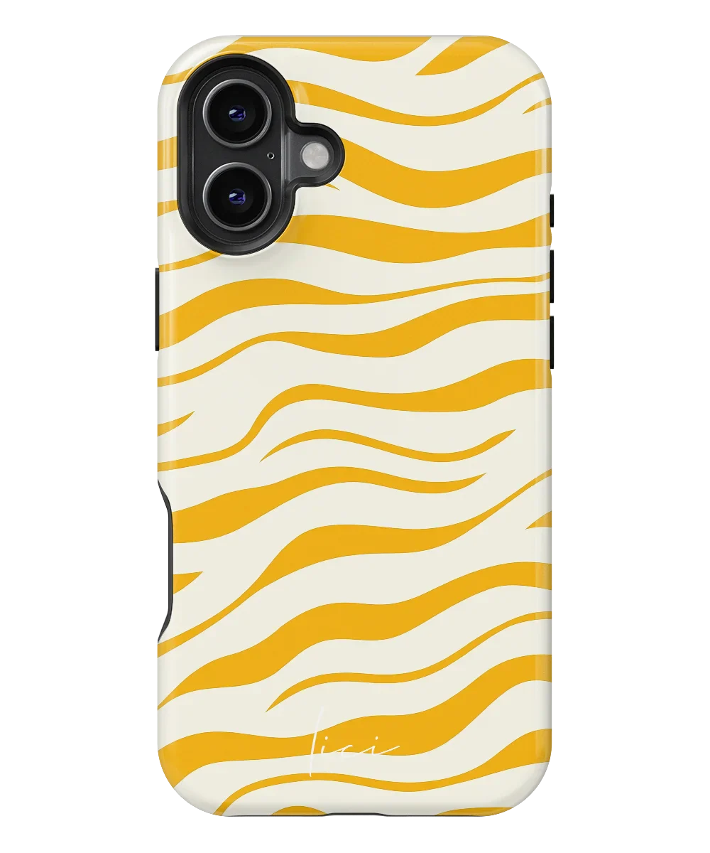 Stylisches gelbes Zebra - iPhone 16 Plus