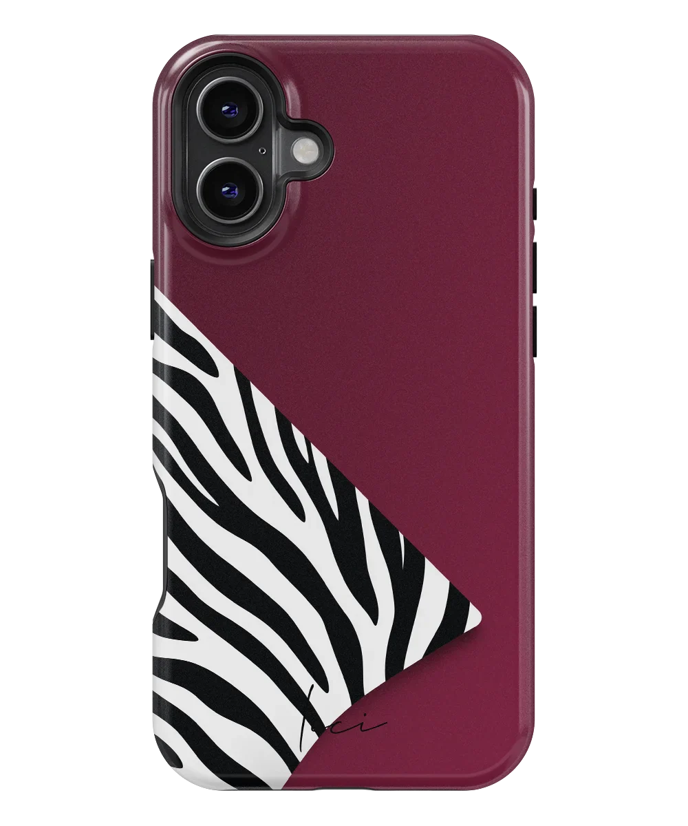 Burgund-Zebra - iPhone 16 Plus