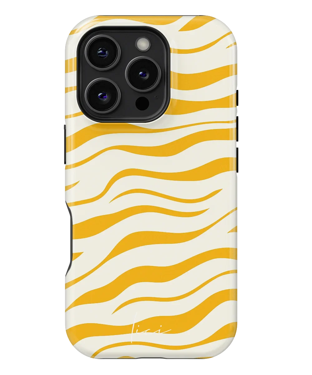 Stylisches gelbes Zebra - iPhone 16 Pro