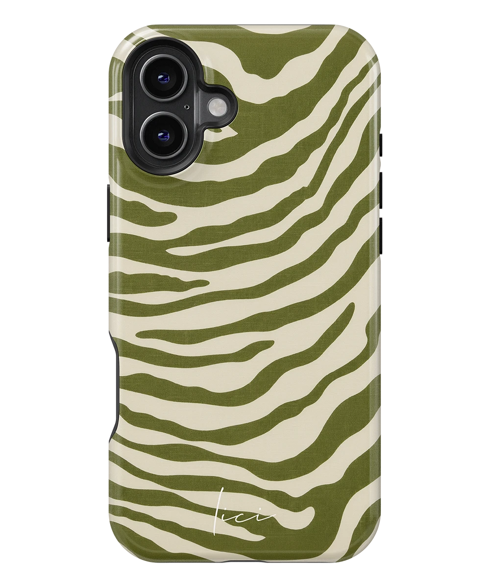 Olive Zebra - iPhone 16 Plus