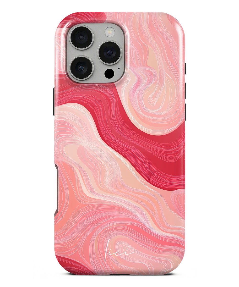 Wavy Rose Lines - iPhone 16 Pro Max