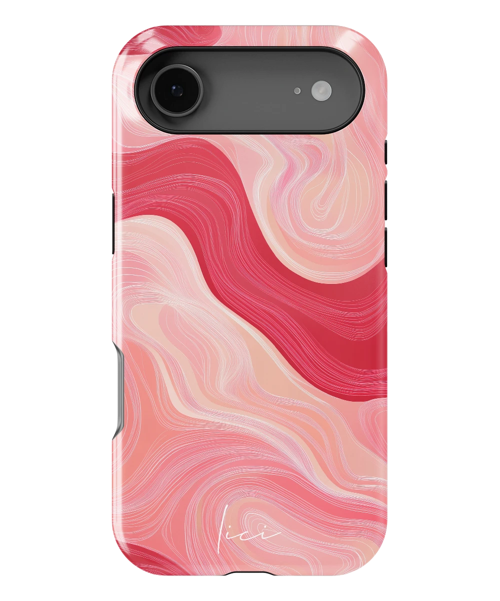 Wavy Rose Lines - iPhone Air