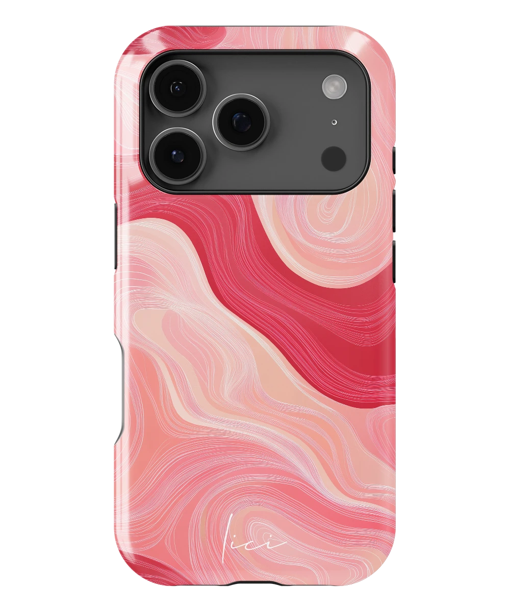 Wavy Rose Lines - iPhone 17 Pro