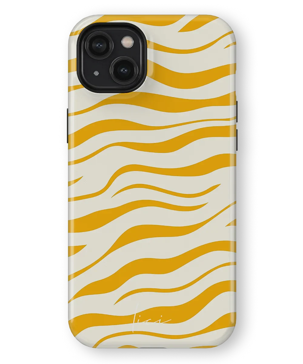 Stylisches gelbes Zebra - iPhone 14 Plus