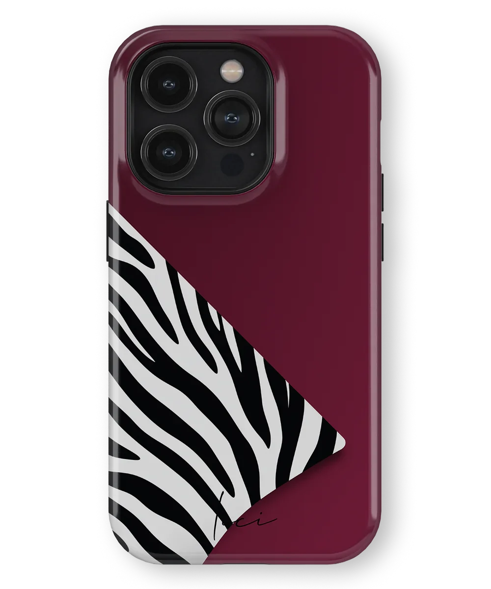 Burgund-Zebra - iPhone 14 Pro