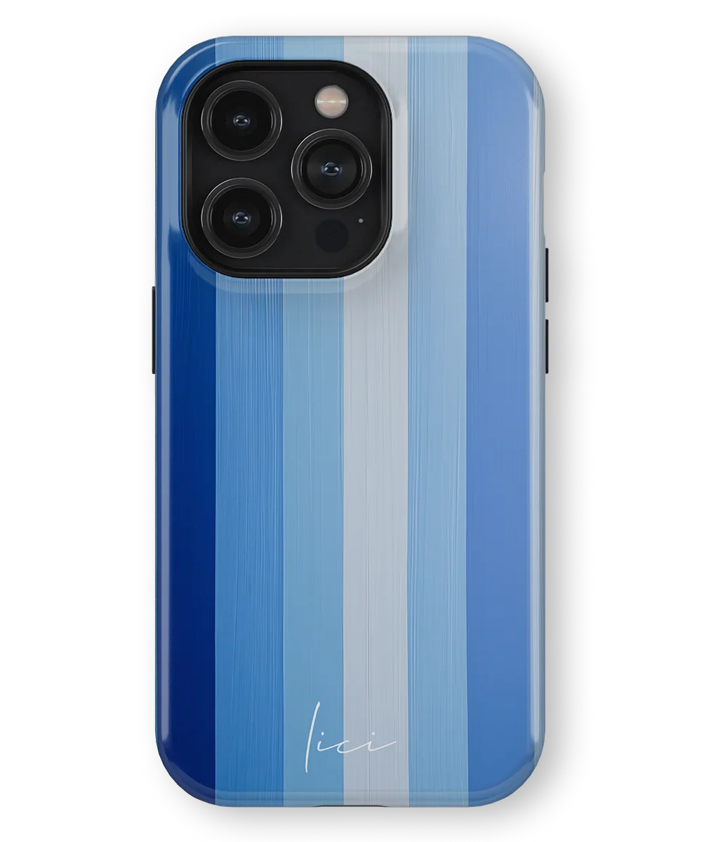 Striped Blue Block - iPhone 14 Pro