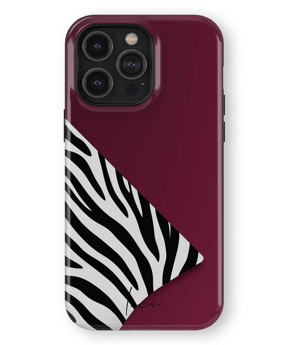 Burgund-Zebra - iPhone 14 Pro Max