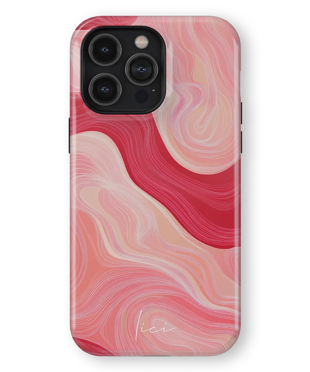 Wavy Rose Lines - iPhone 14 Pro Max