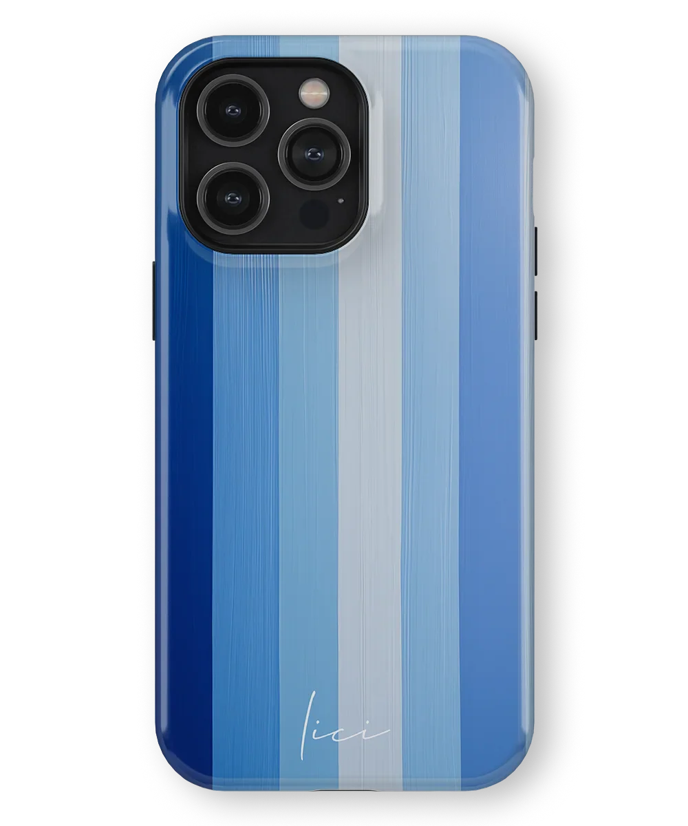 Striped Blue Block - iPhone 14 Pro Max