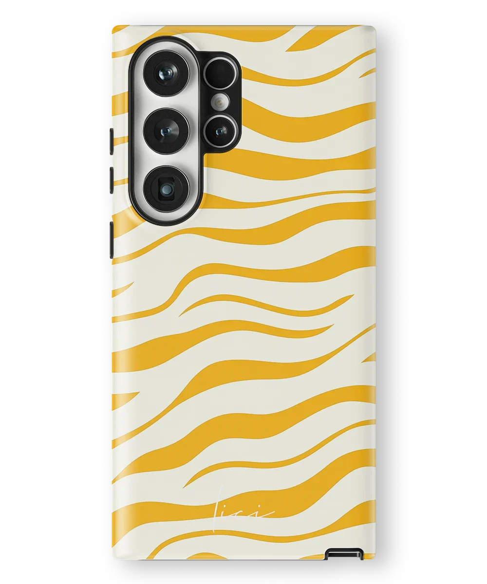 Stylisches gelbes Zebra - Samsung Galaxy S23 Ultra
