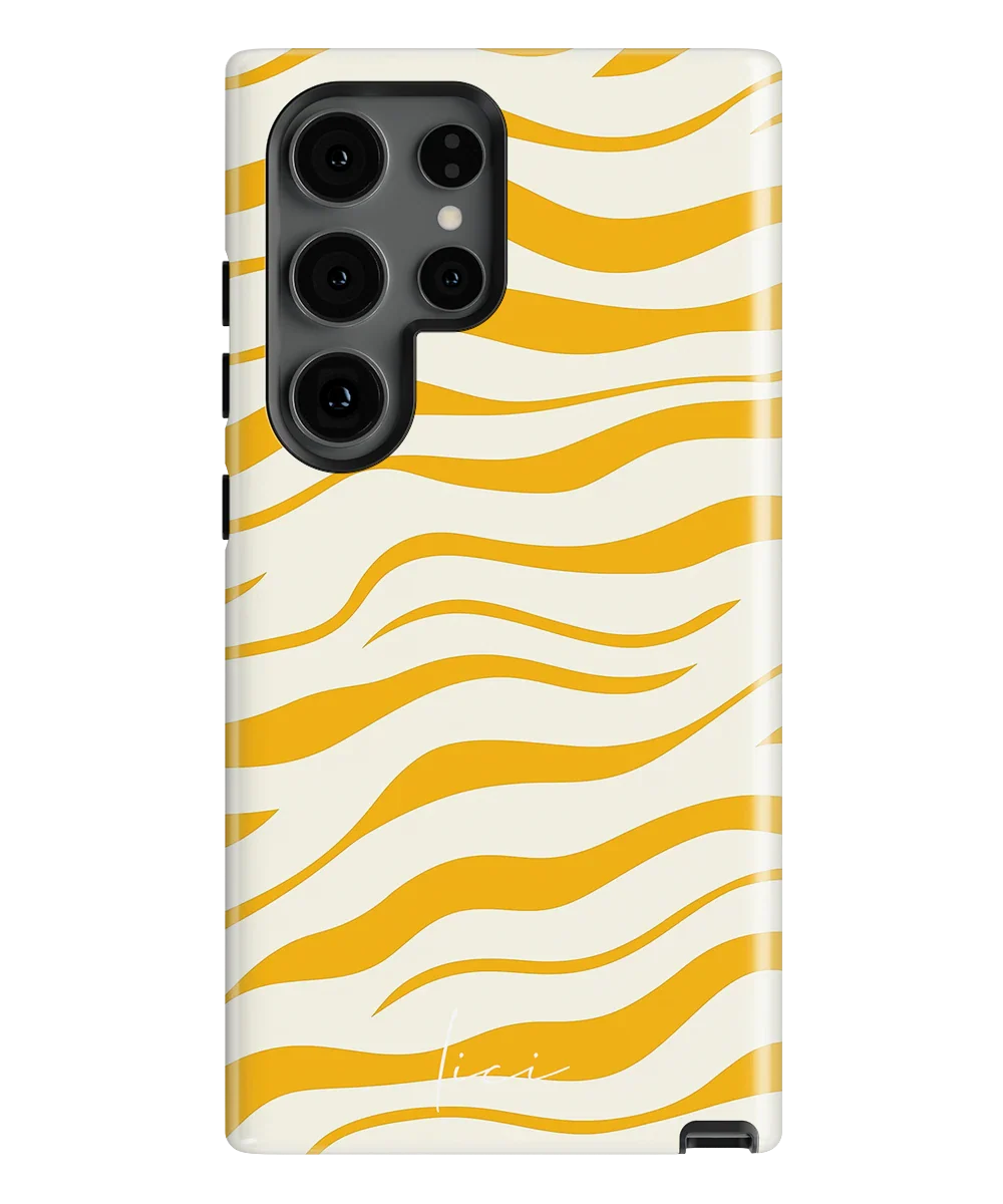 Stylisches gelbes Zebra - Samsung Galaxy S24 Ultra