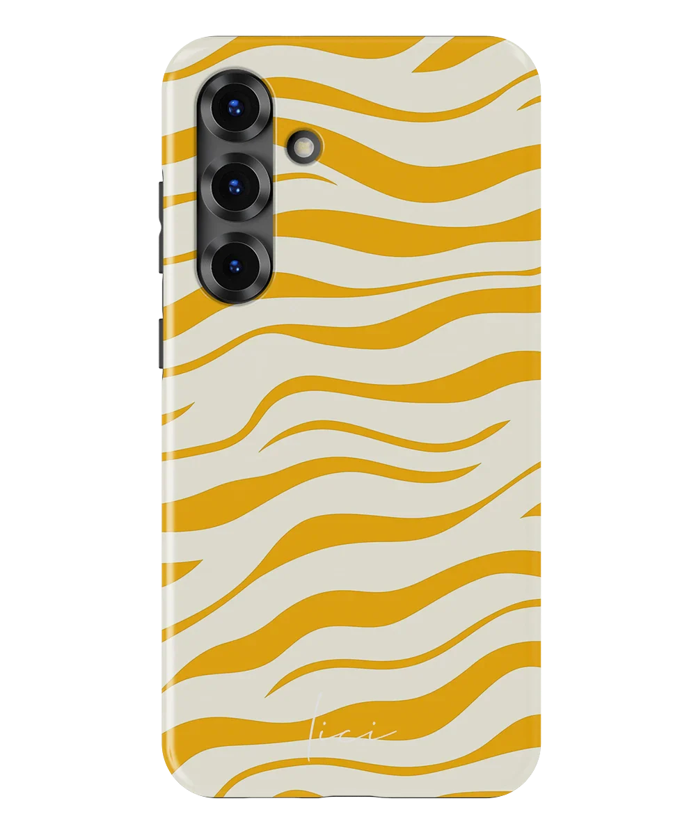 Stylisches gelbes Zebra - Samsung Galaxy S25 Plus