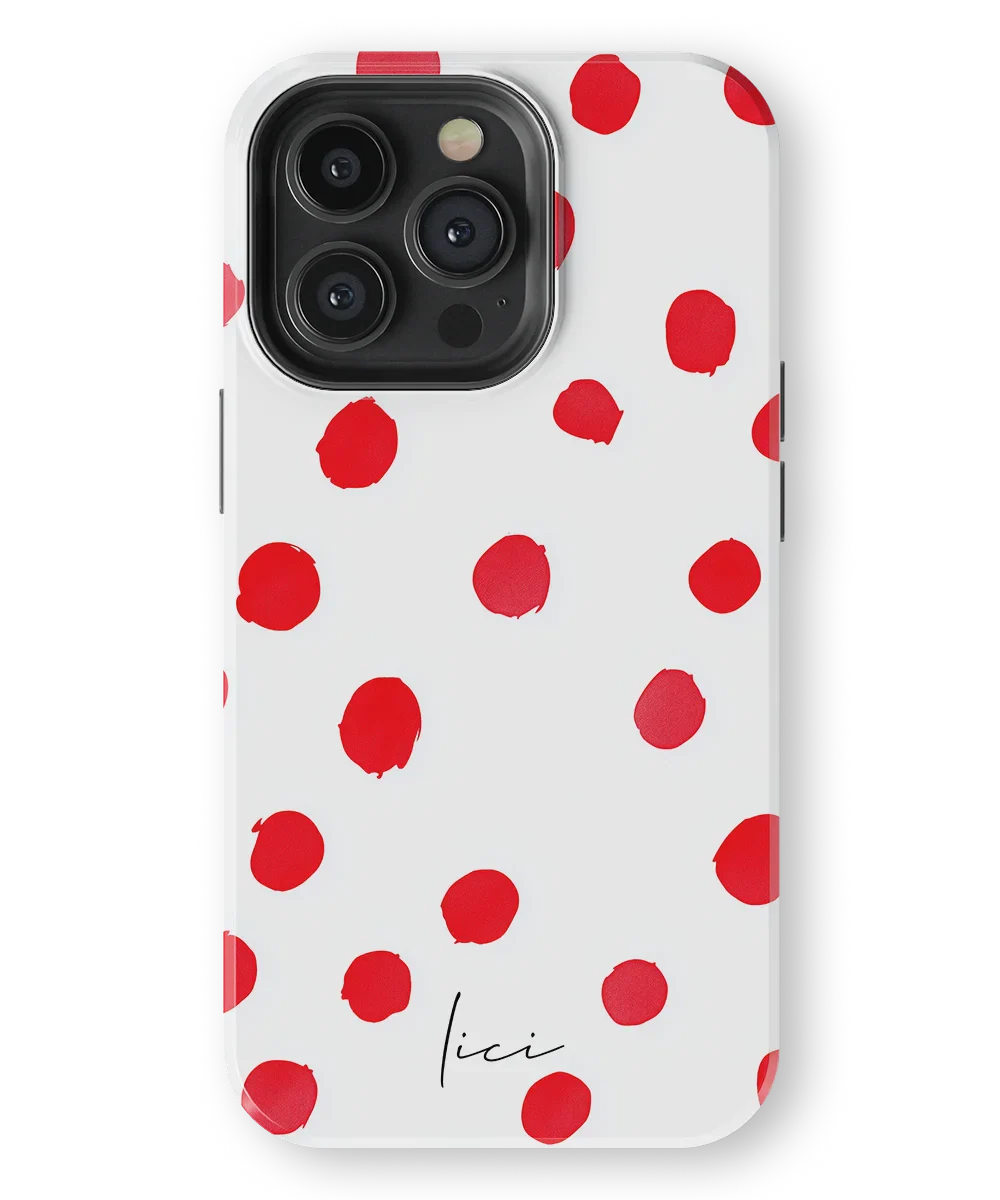 Red Polka Dots - iPhone 13 Pro
