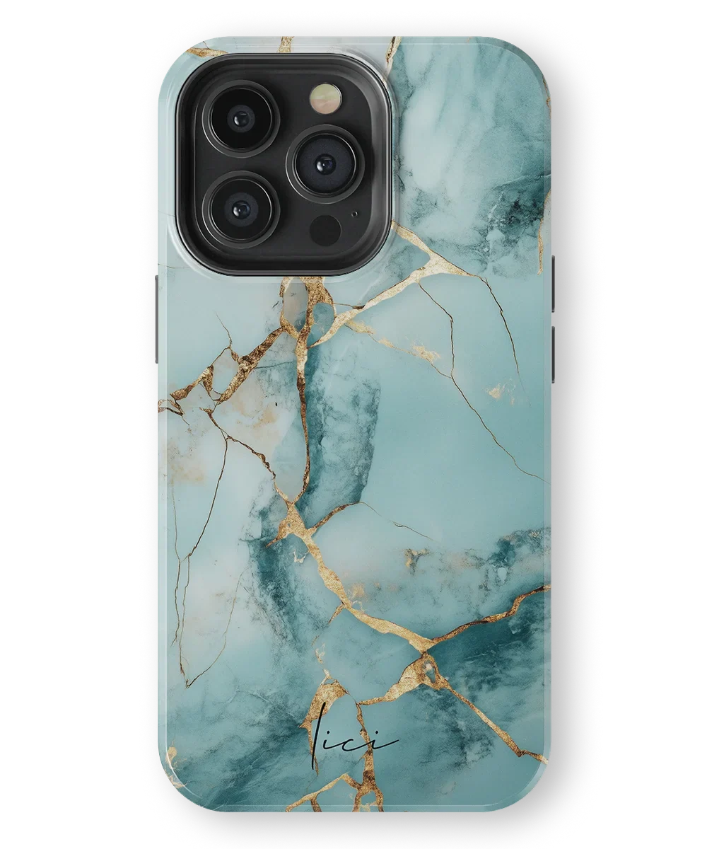 Blue Gold Marble - iPhone 13 Pro