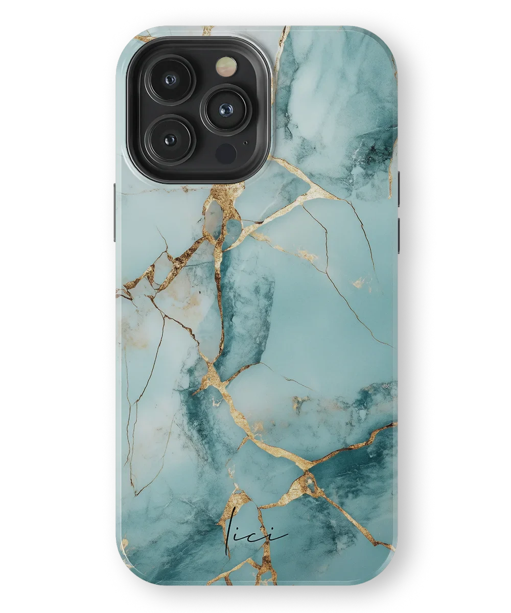 Blue Gold Marble - iPhone 13 Pro Max
