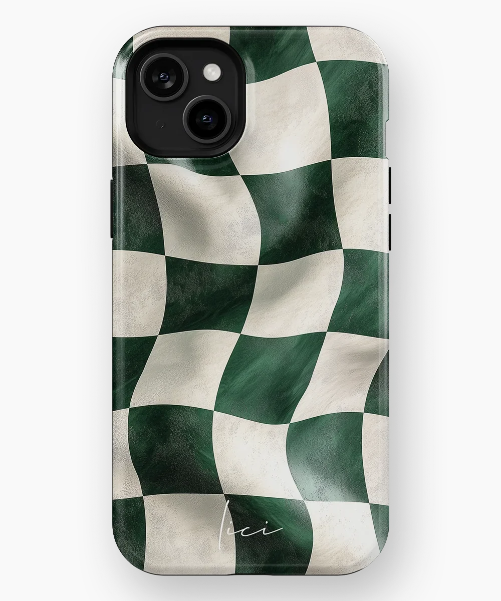 Green Chessboard - iPhone 15 Plus