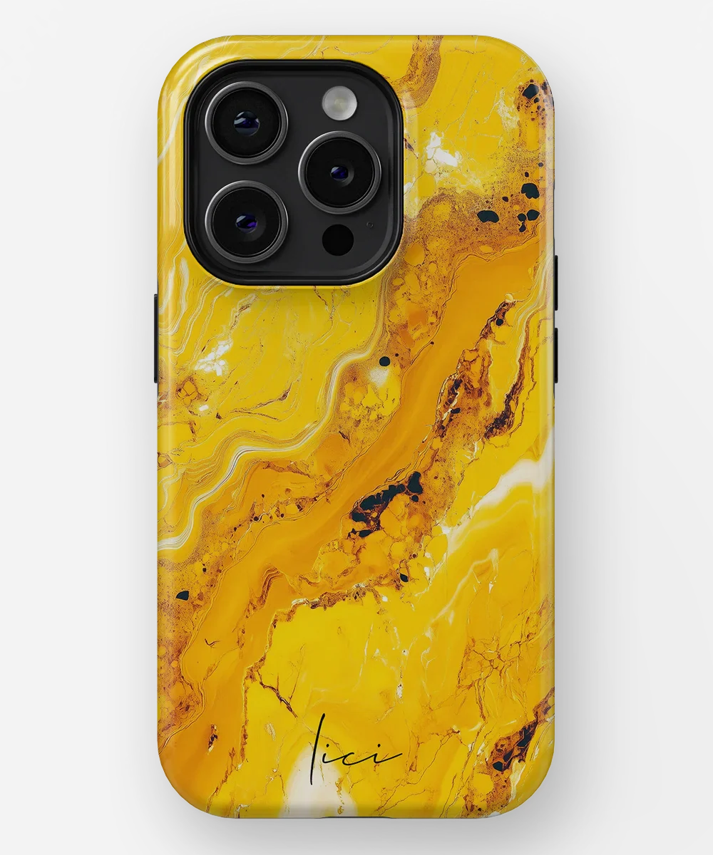 Yellow Marble - iPhone 15 Pro