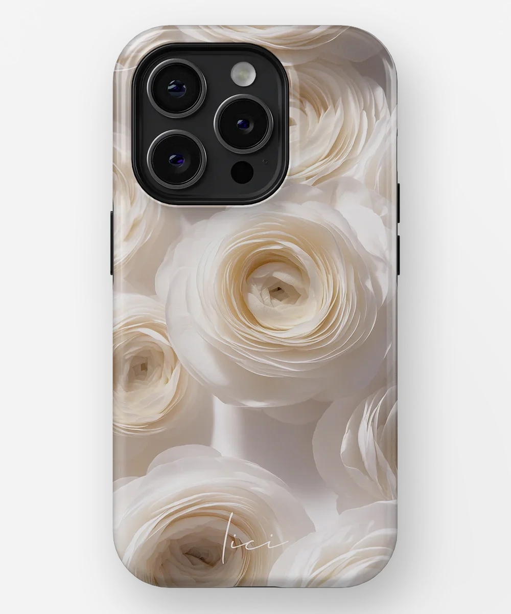 White Ranunculus - iPhone 15 Pro