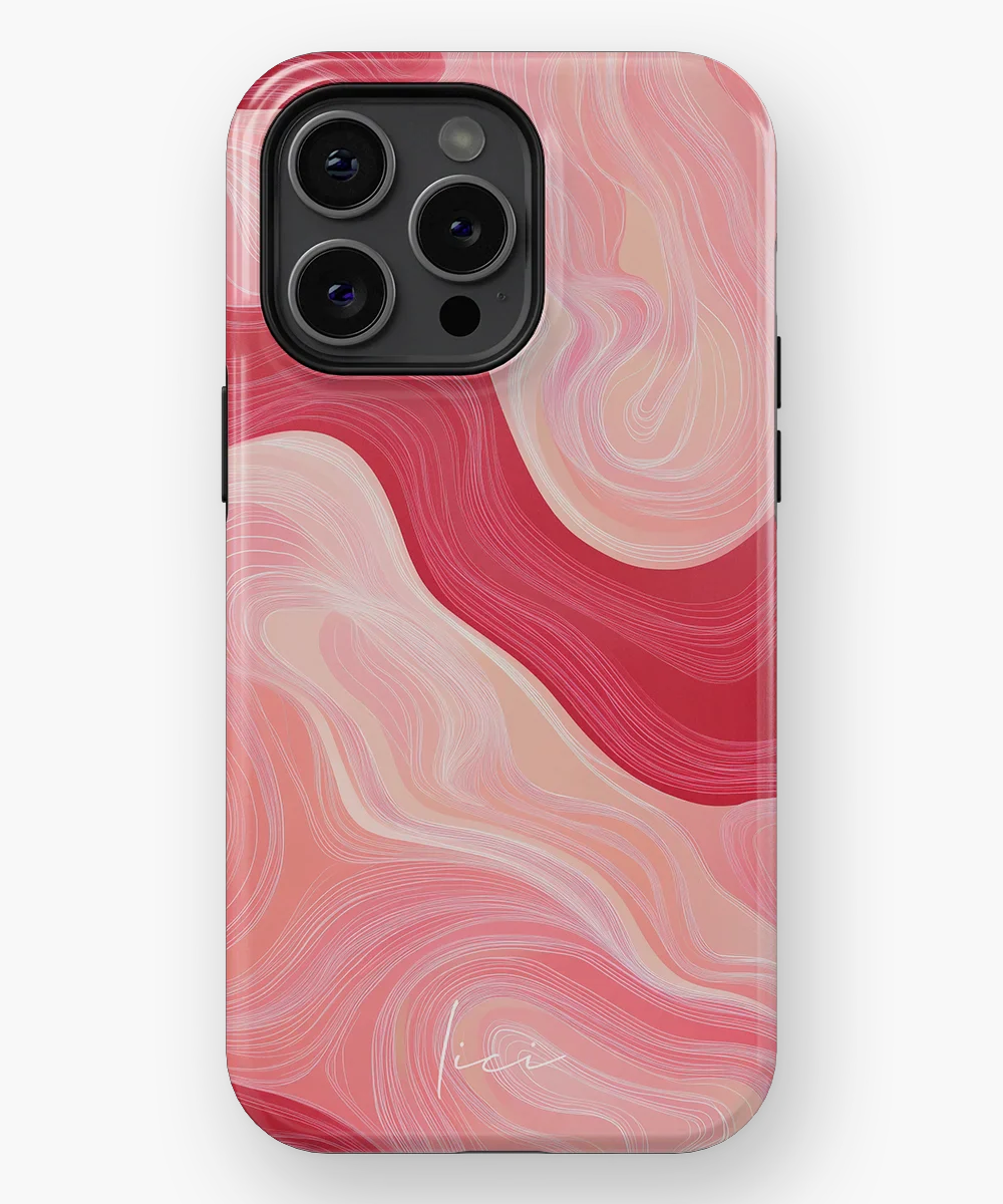Wavy Rose Lines - iPhone 15 Pro Max