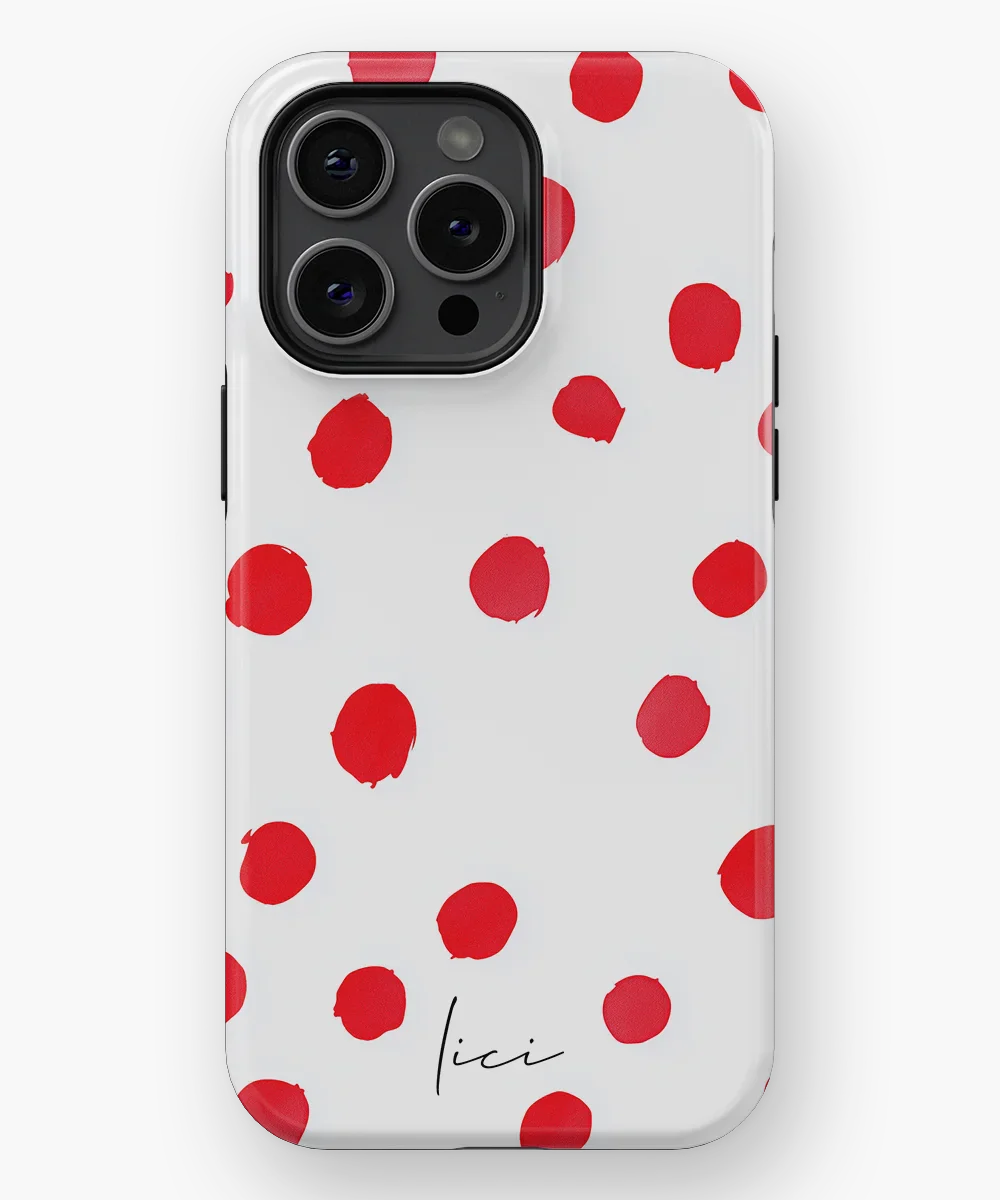 Red Polka Dots - iPhone 15 Pro Max