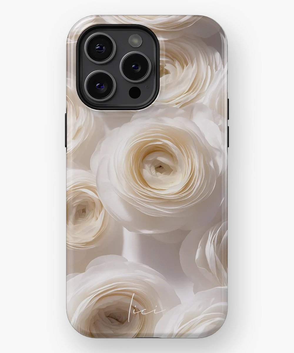 White Ranunculus - iPhone 15 Pro Max