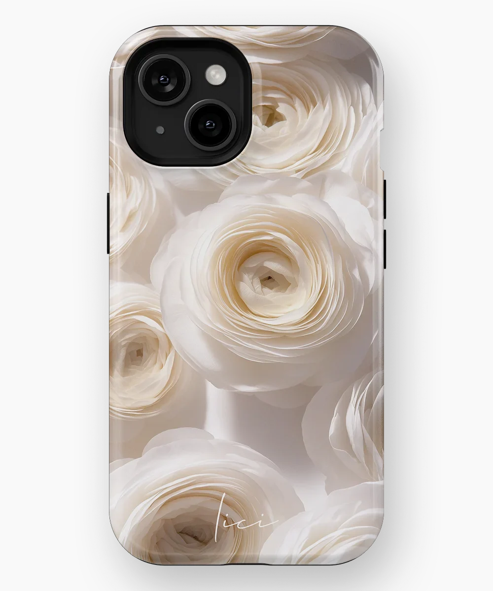 White Ranunculus - iPhone 15