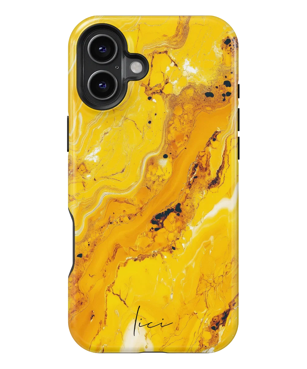 Yellow Marble - iPhone 16 Plus