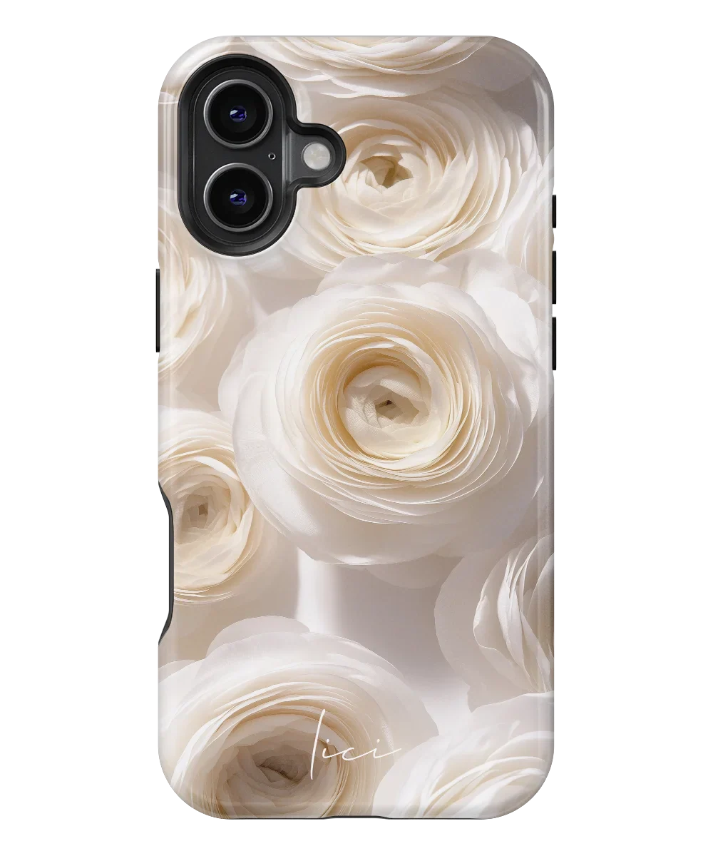 White Ranunculus - iPhone 16 Plus