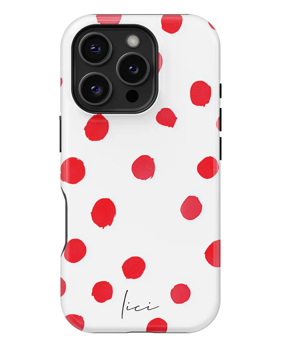Red Polka Dots - iPhone 16 Pro