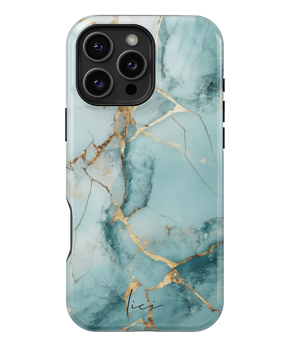 Blue Gold Marble - iPhone 16 Pro Max