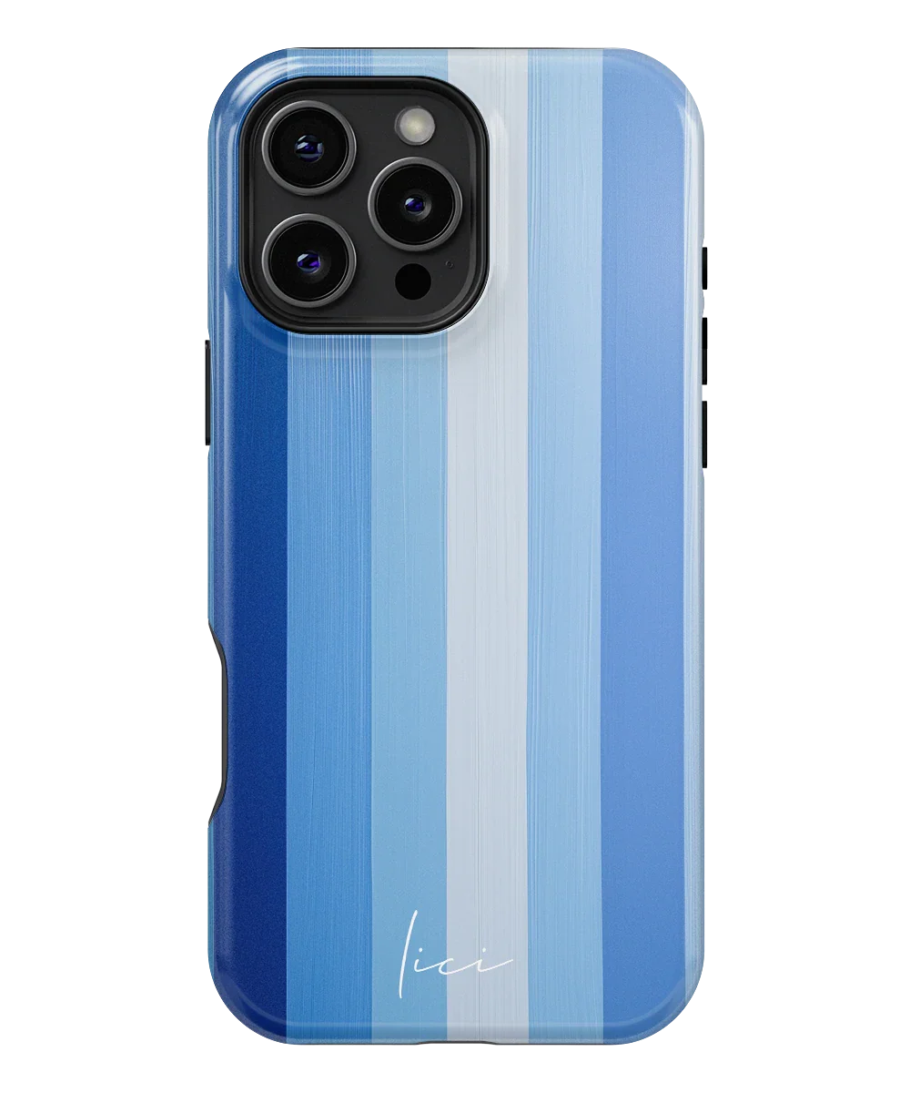 Striped Blue Block - iPhone 16 Pro Max