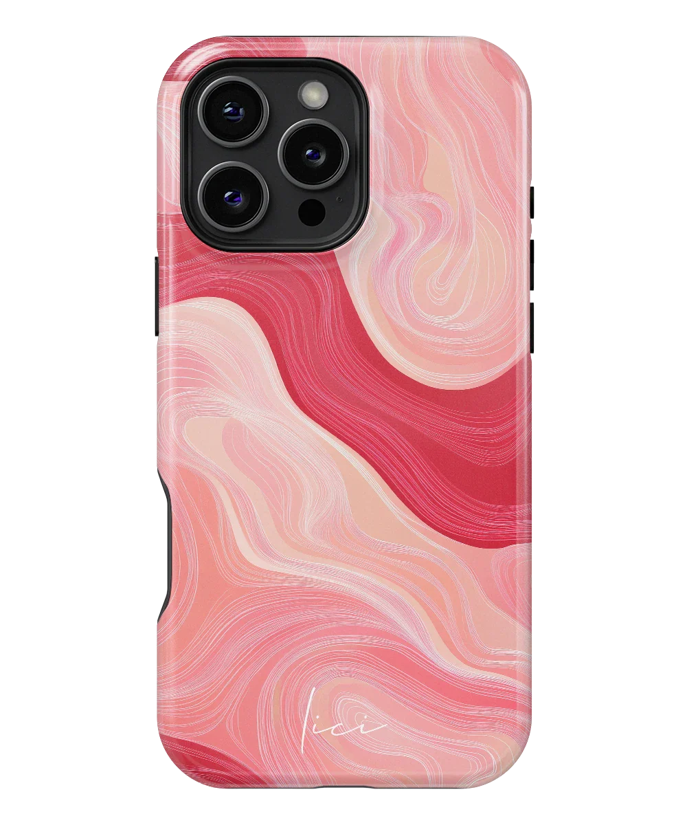 Wavy Rose Lines - iPhone 16 Pro Max