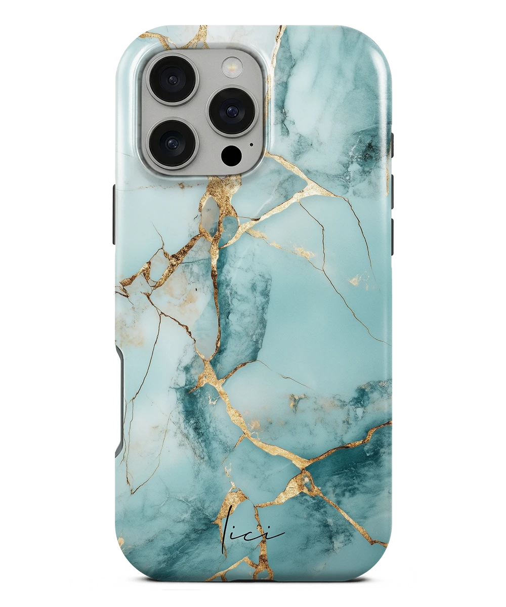 Blue Gold Marble - iPhone 16 Pro Max